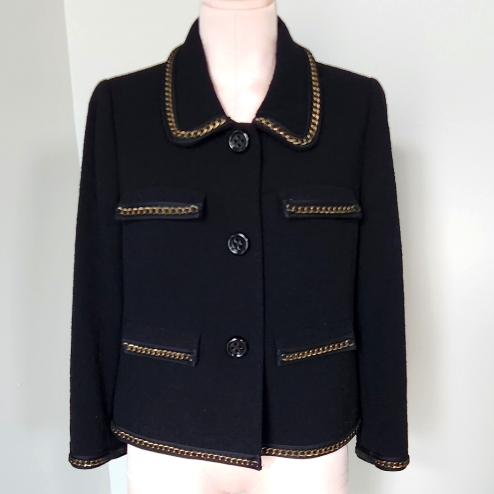 Kate Spade Metal Chain Link Wool‎ Blazer/Jacket